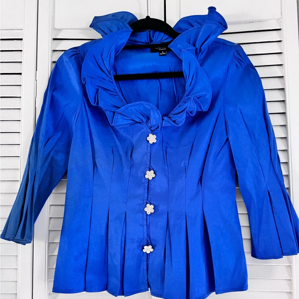 Chetta B evening, size 8 , electric blue